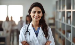 Oncologist providing medical care, image of a doctor